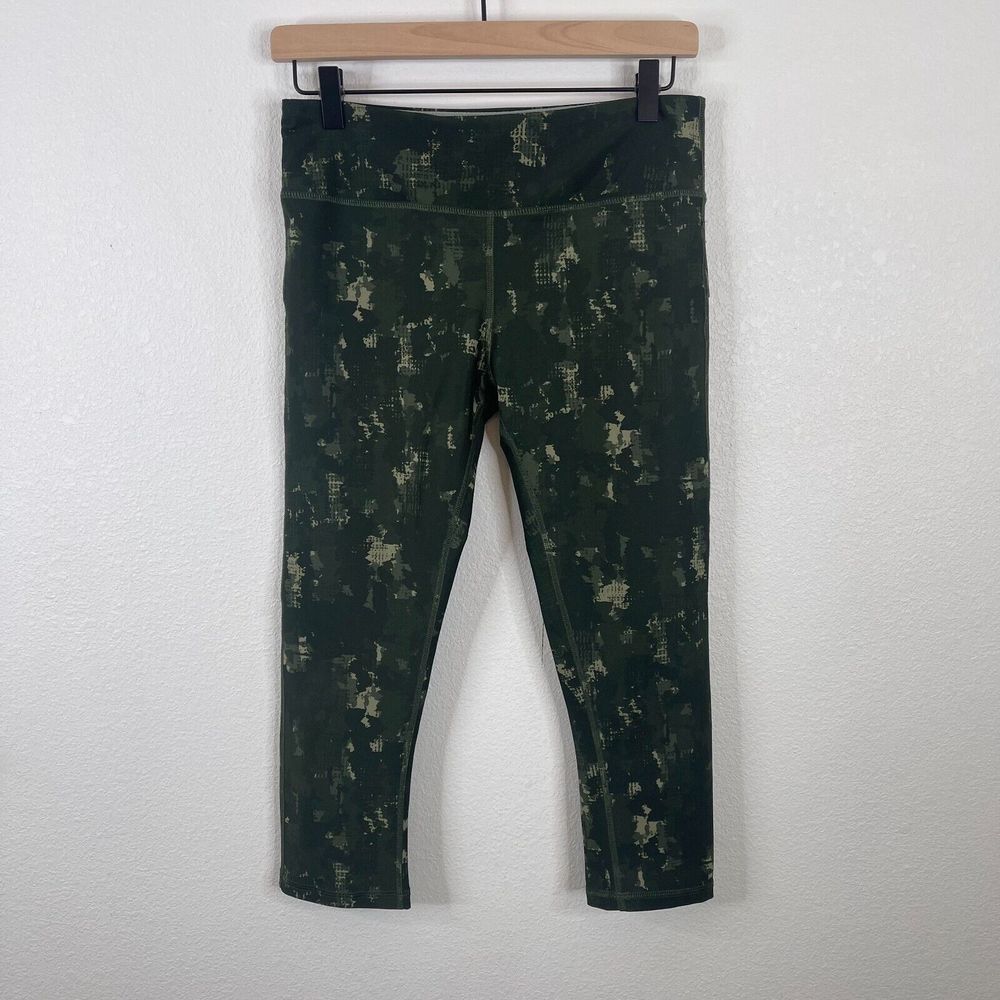 Marika Sport Womens Leggings Size M 8-10 7/8 Length‎ Green Yoga Running Cheer